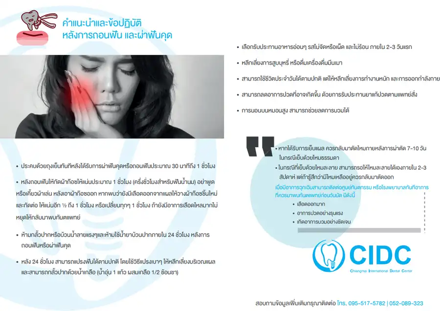 หลังผ่าฟันคุด ดูแลยังไง